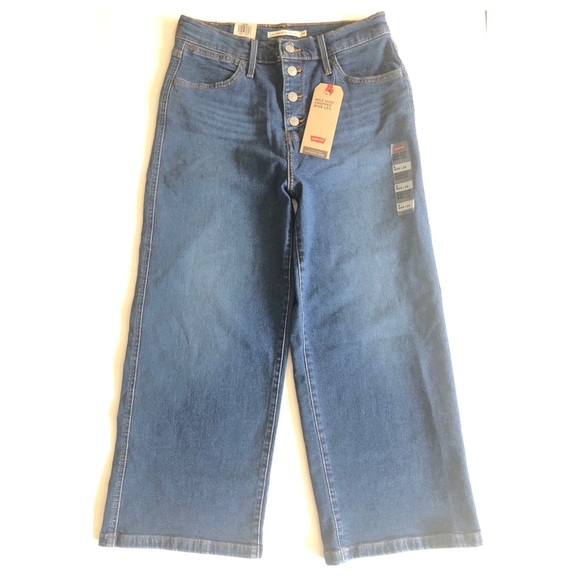 Levi’s Mile High Rise Cropped Wide Leg Size 29 - Picture 1 of 9